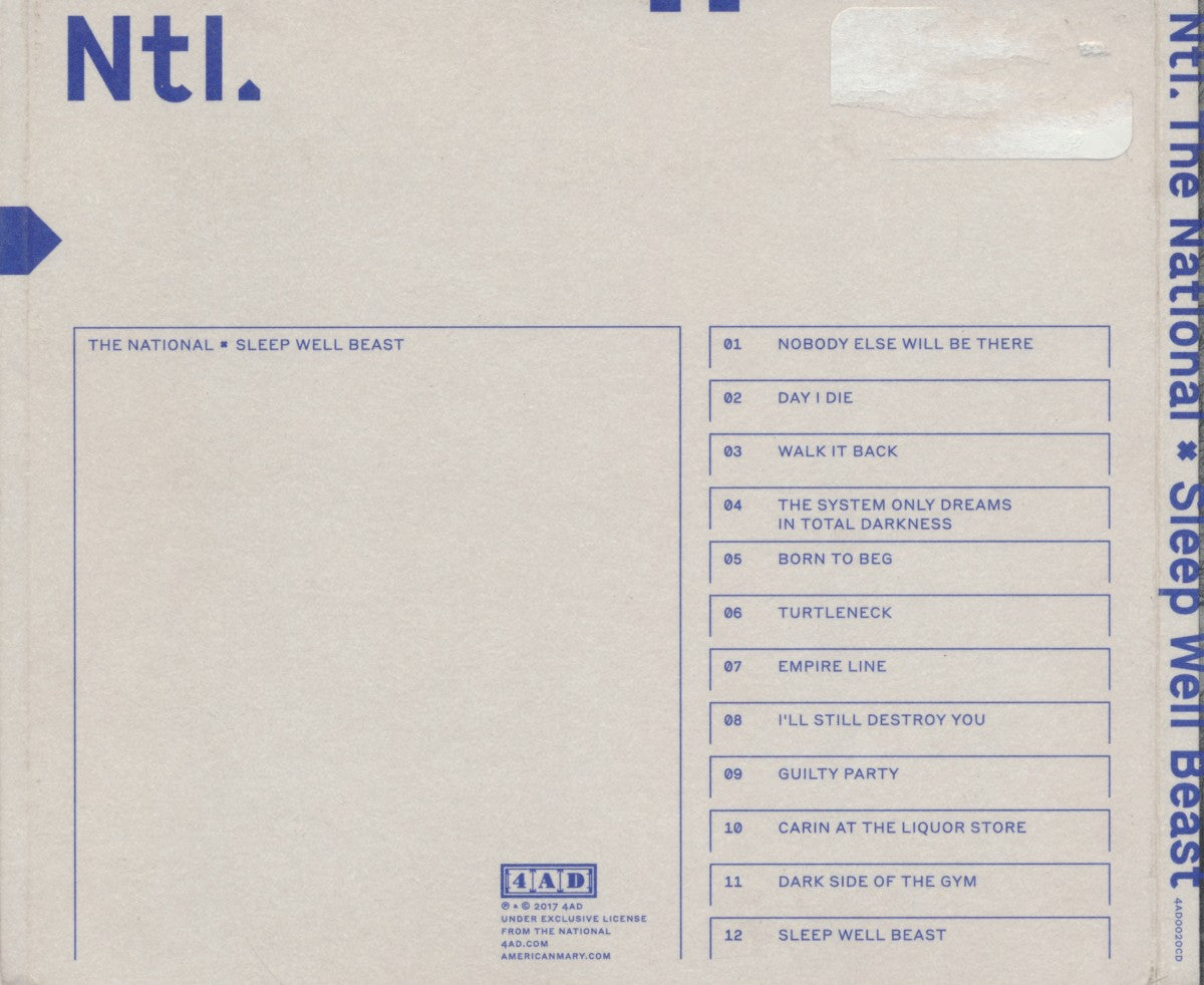 Back Cover 2: The National – Sleep Well Beast CD | Relix