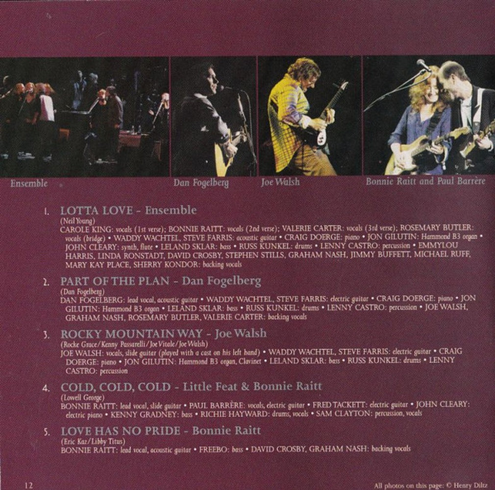 Back Cover 2: Tribute To Nicolette Larson – Tribute to Nicolette Larson: Lotta Love Concert CD | Relix
