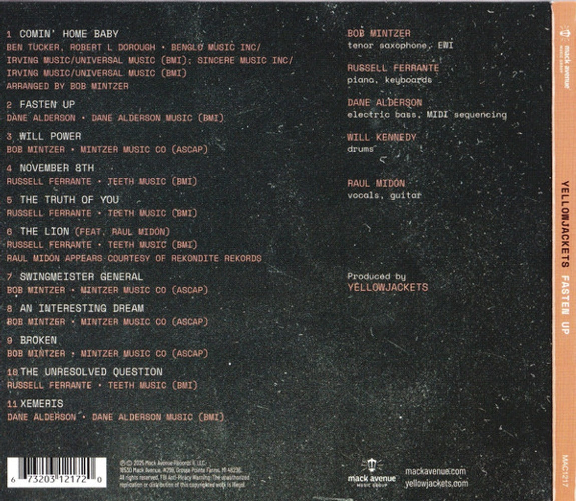 Back Cover 3: Yellowjackets – Fasten Up CD | Relix