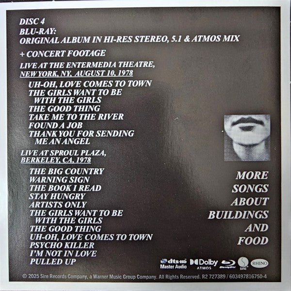 Back Cover 4: Talking Heads – More Songs About Buildings And Food (Deluxe, Wbr CD) CD | Relix