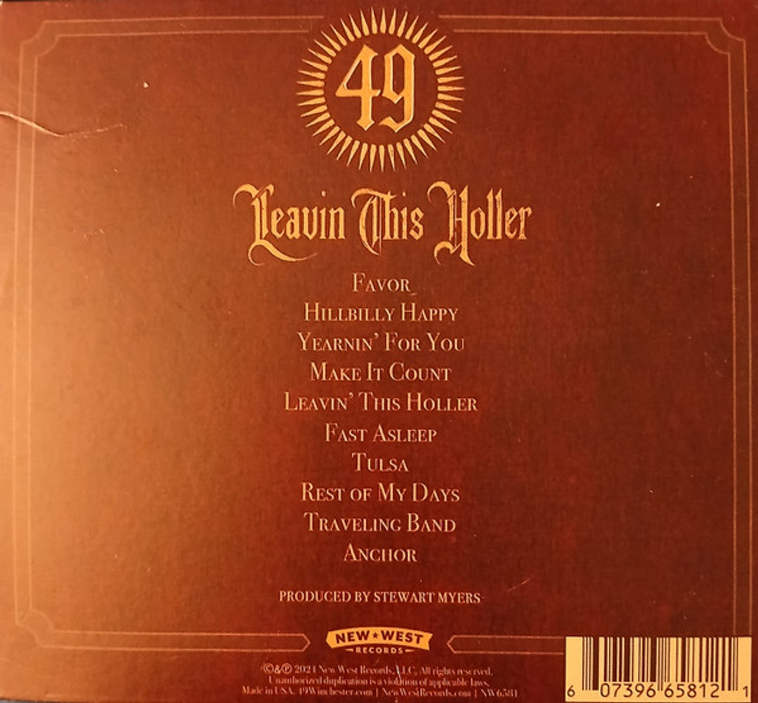 Back Cover: 49 Winchester – Leavin' This Holler CD | Relix