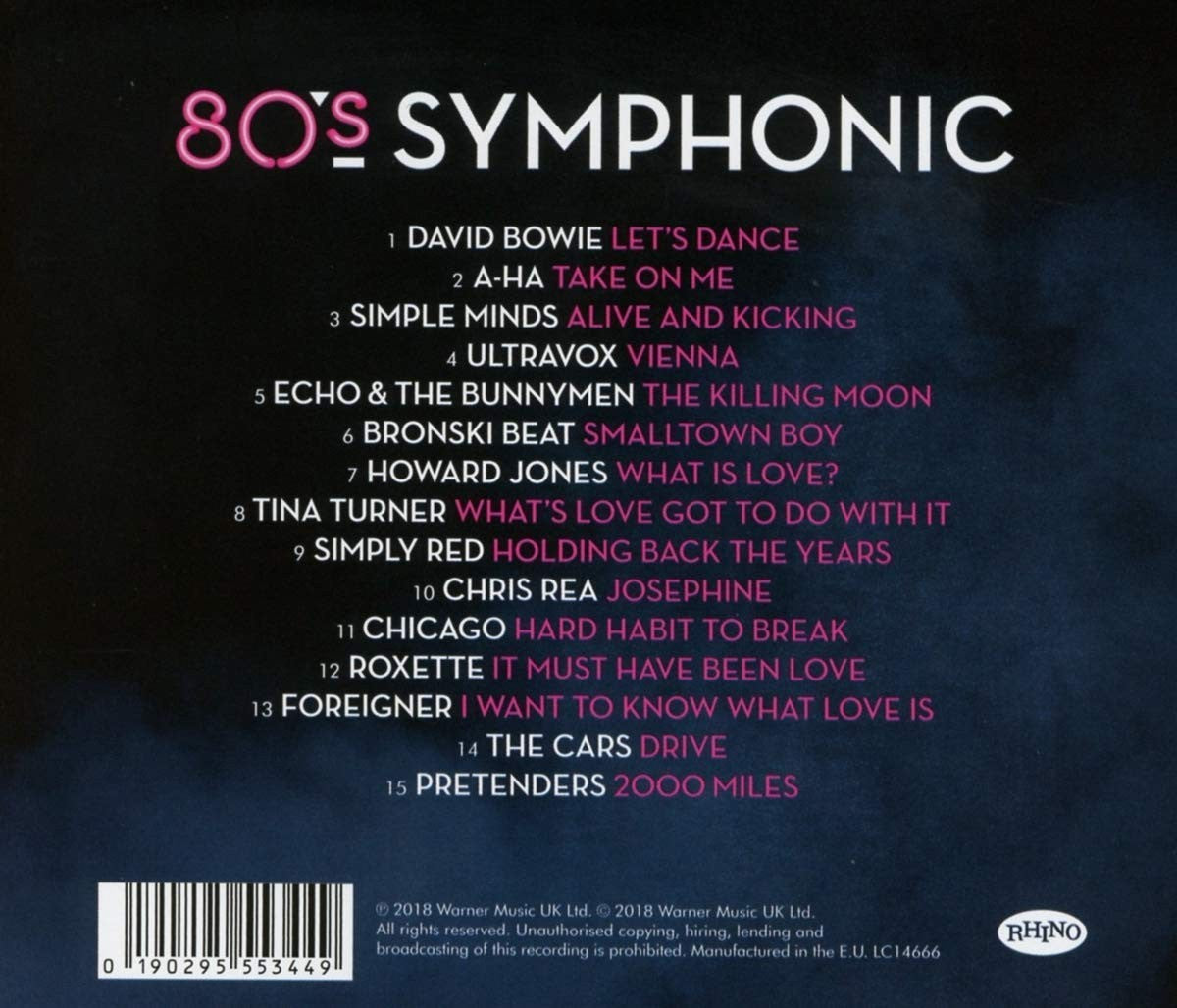 Back Cover: 80s Symphonic / Various – 80's Symphonic CD | Relix
