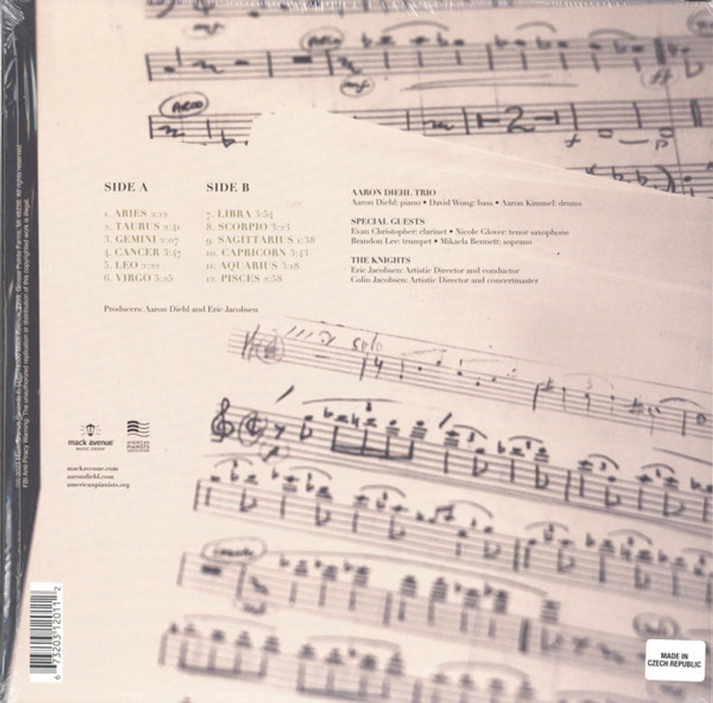 Back Cover: Aaron Diehl – Zodiac Suite Vinyl LP | Relix