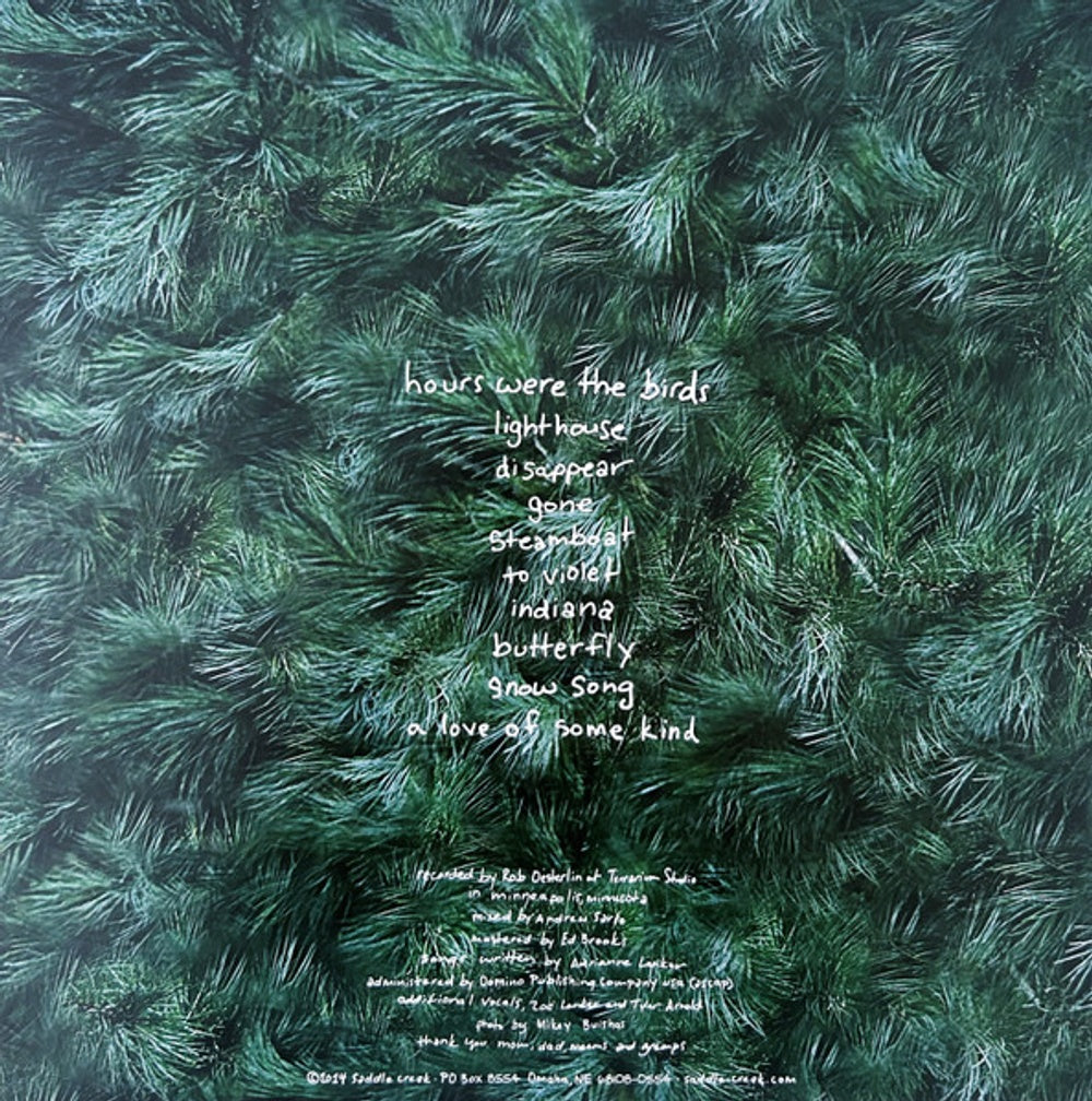 Back Cover: Adrianne Lenker – Hours Were The Birds Vinyl LP | Relix