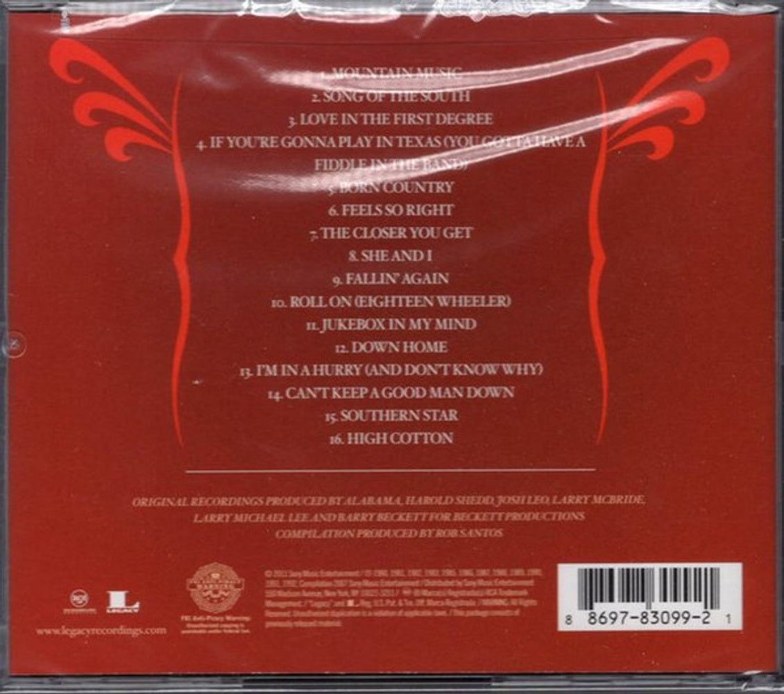 Back Cover: Alabama – 16 Biggest Hits CD | Relix