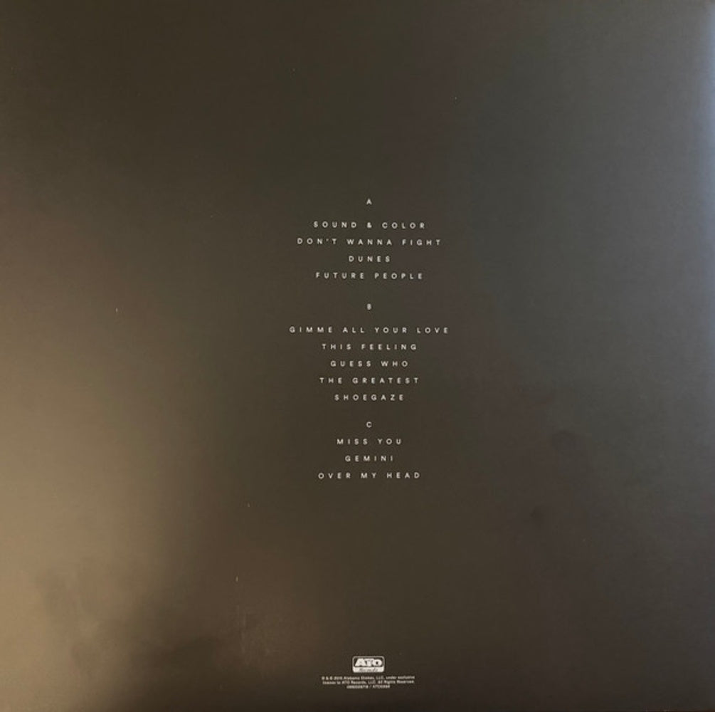 Back Cover: Alabama Shakes – Sound & Color (Clear 2-LP Vinyl) Vinyl LP | Relix