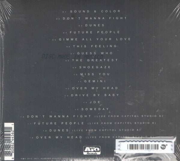 Back Cover: Alabama Shakes – Sound & Color: Deluxe Edition CD | Relix