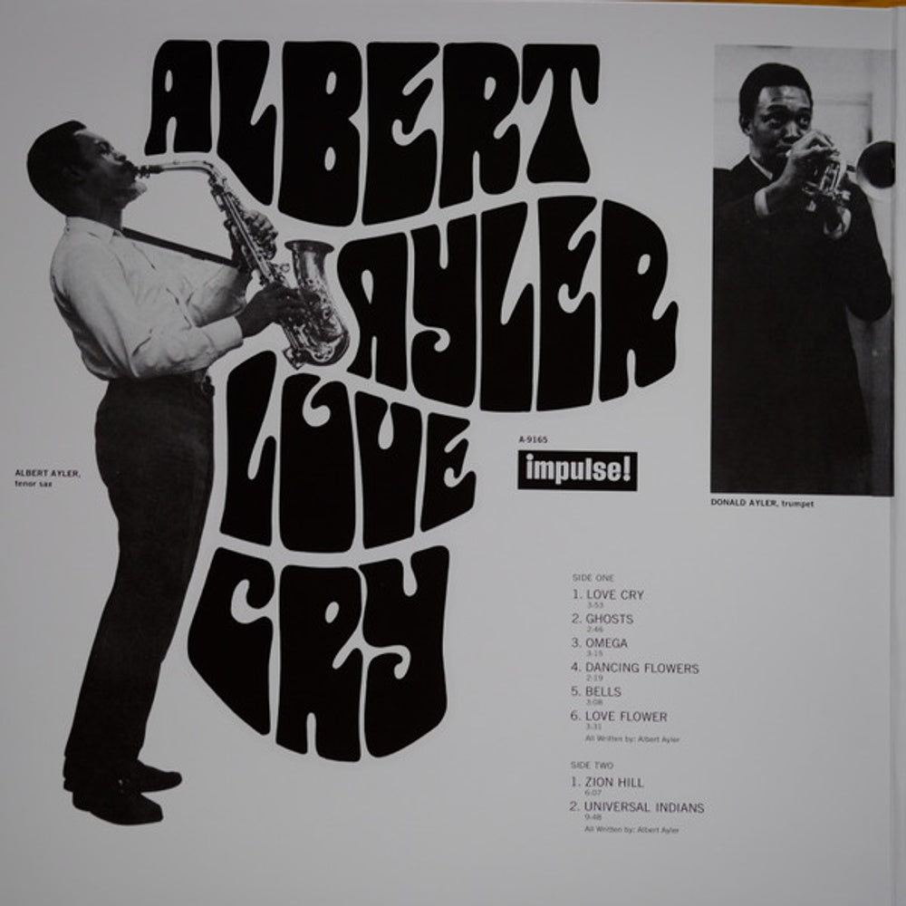 Back Cover: Albert Ayler – Love Cry (Verve By Request Series LP Vinyl) Vinyl LP | Relix