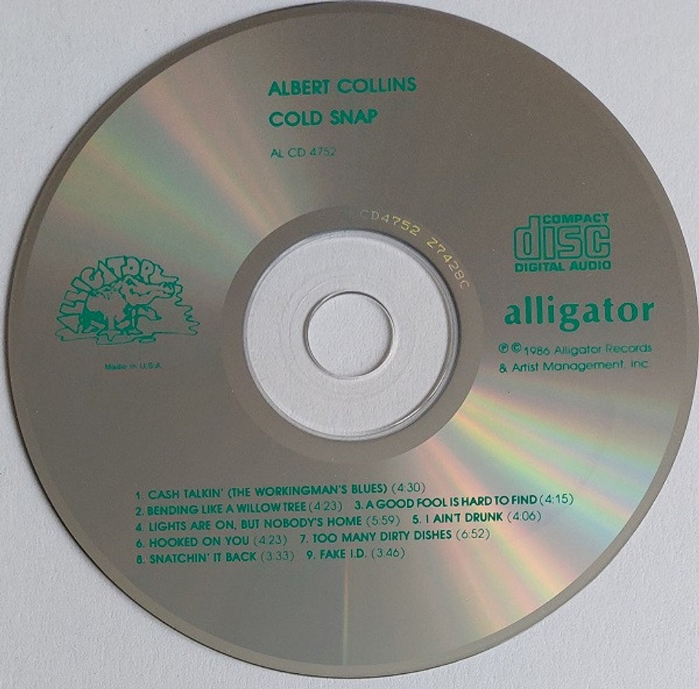 Back Cover: Albert Collins – Cold Snap CD | Relix