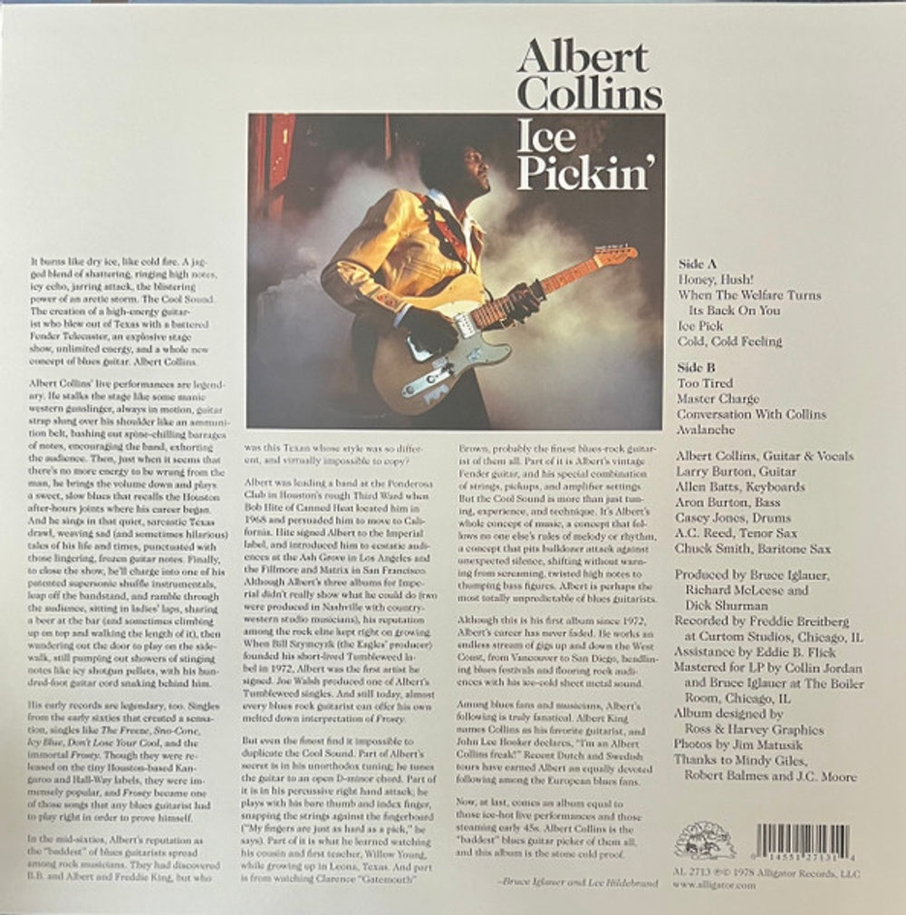 Back Cover: Albert Collins – Ice Pickin' (Ofgv LP Vinyl) Vinyl LP | Relix