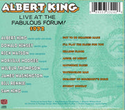 Back Cover: Albert King – Live Fabulous Forum 1972 CD | Relix