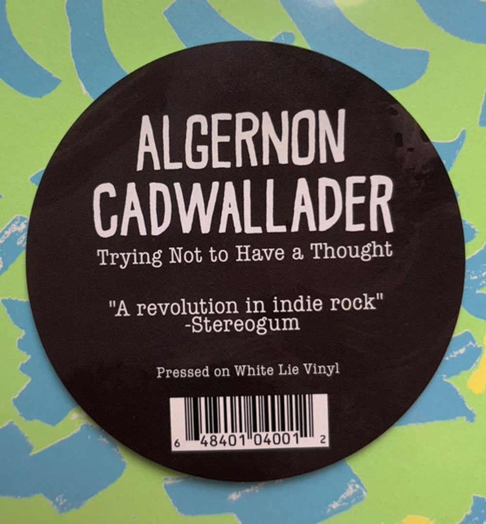Back Cover: Algernon Cadwallader – Trying Not to Have a Thought (Opaque White LP Vinyl) Vinyl LP | Relix