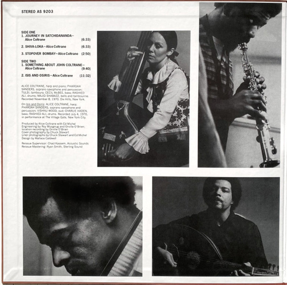 Back Cover: Alice Coltrane – Journey In Satchidananda (Verve Acoustic Sounds LP Vinyl) Vinyl LP | Relix
