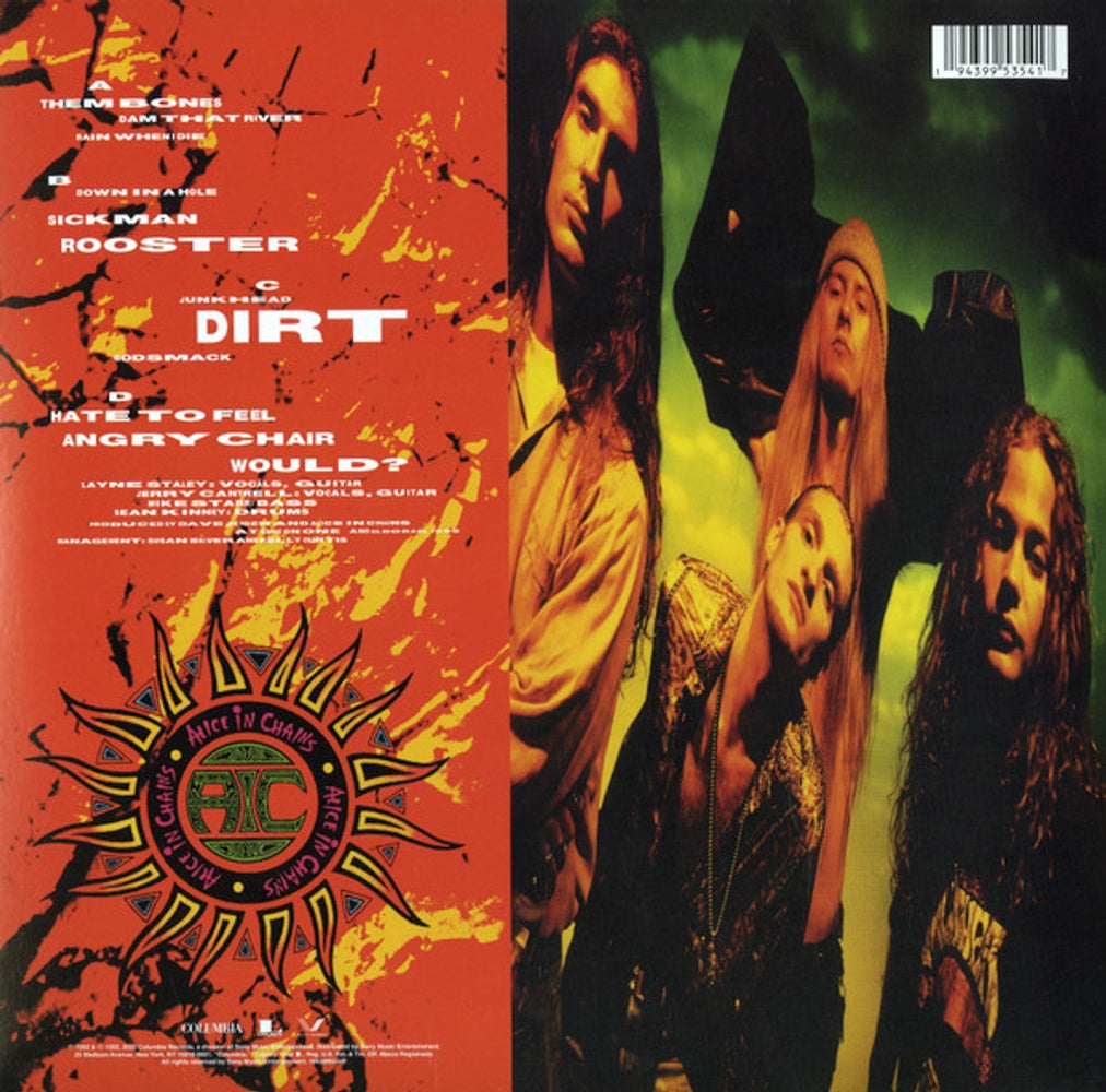 Back Cover: Alice In Chains – Dirt Vinyl LP | Relix