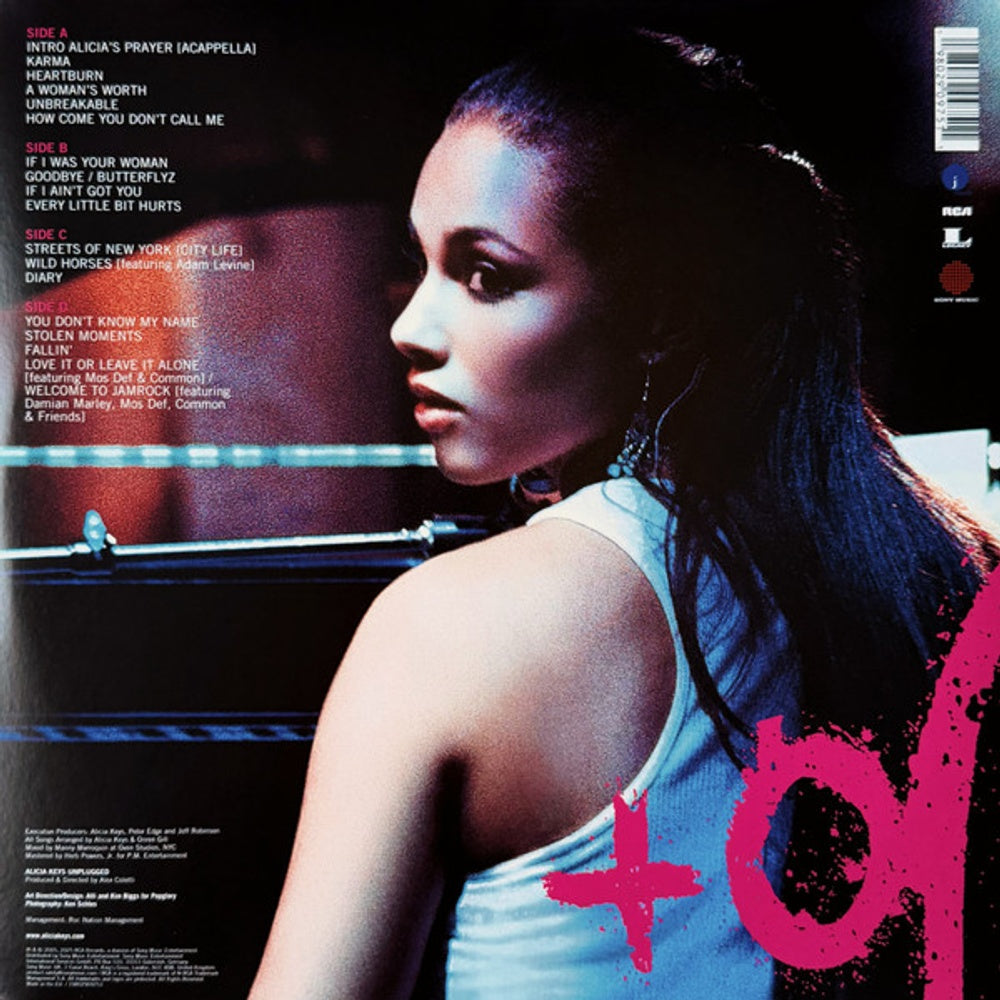 Back Cover: Alicia Keys – Unplugged - (20th Anniversary LP Vinyl) Vinyl LP | Relix