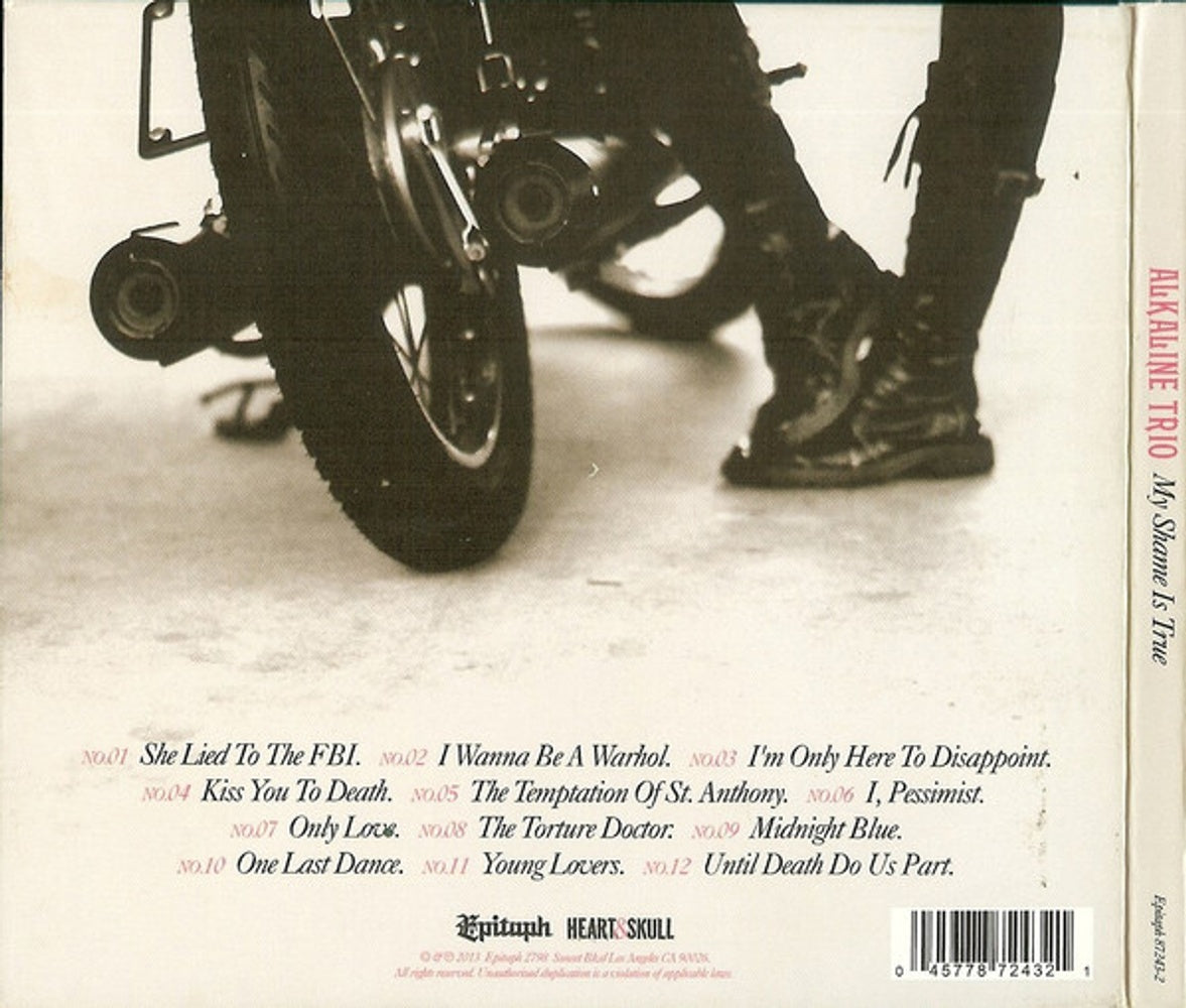 Back Cover: Alkaline Trio – My Shame Is True (CD) CD | Relix