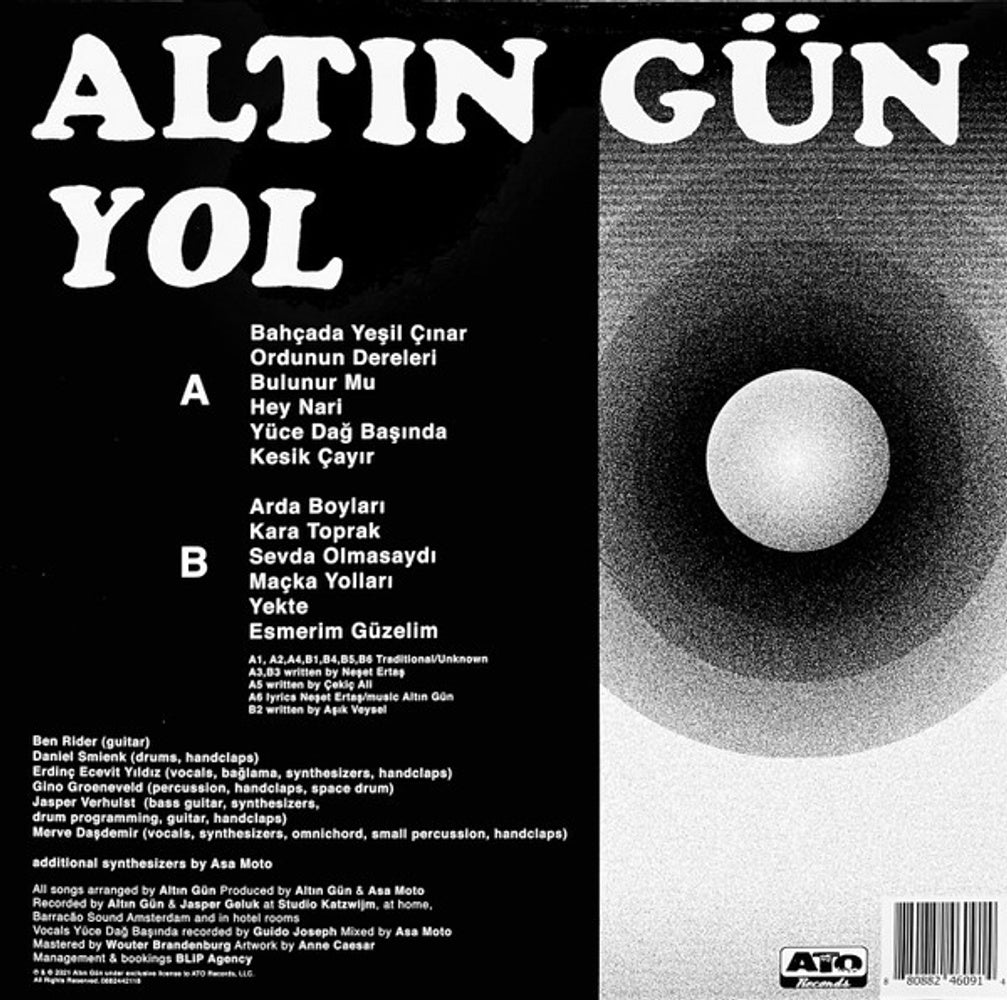Back Cover: Altin Gun – Yol (Colored, Gol LP Vinyl) Vinyl LP | Relix