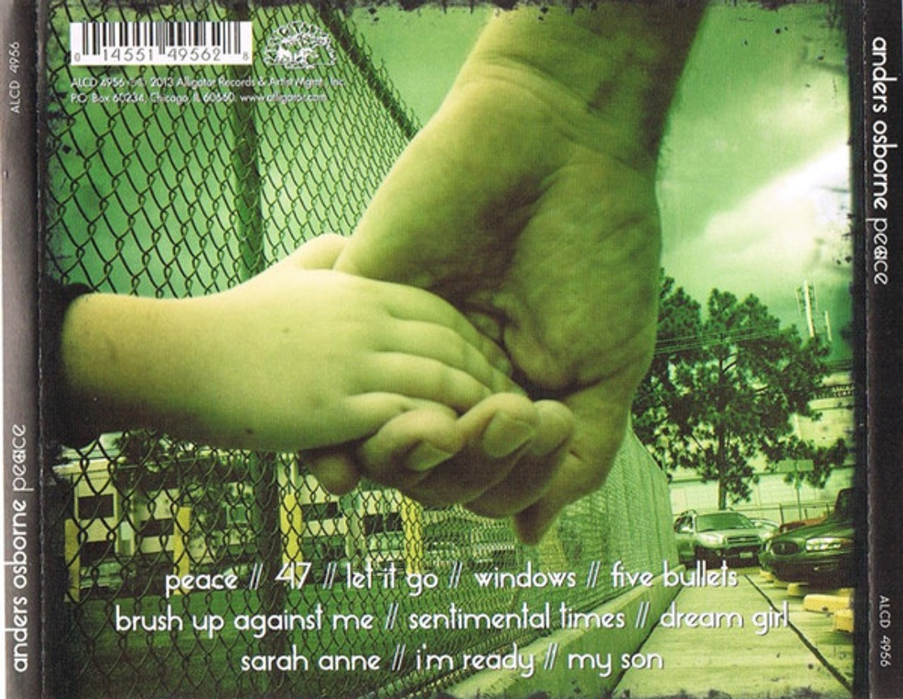 Back Cover: Anders Osborne – Peace CD | Relix