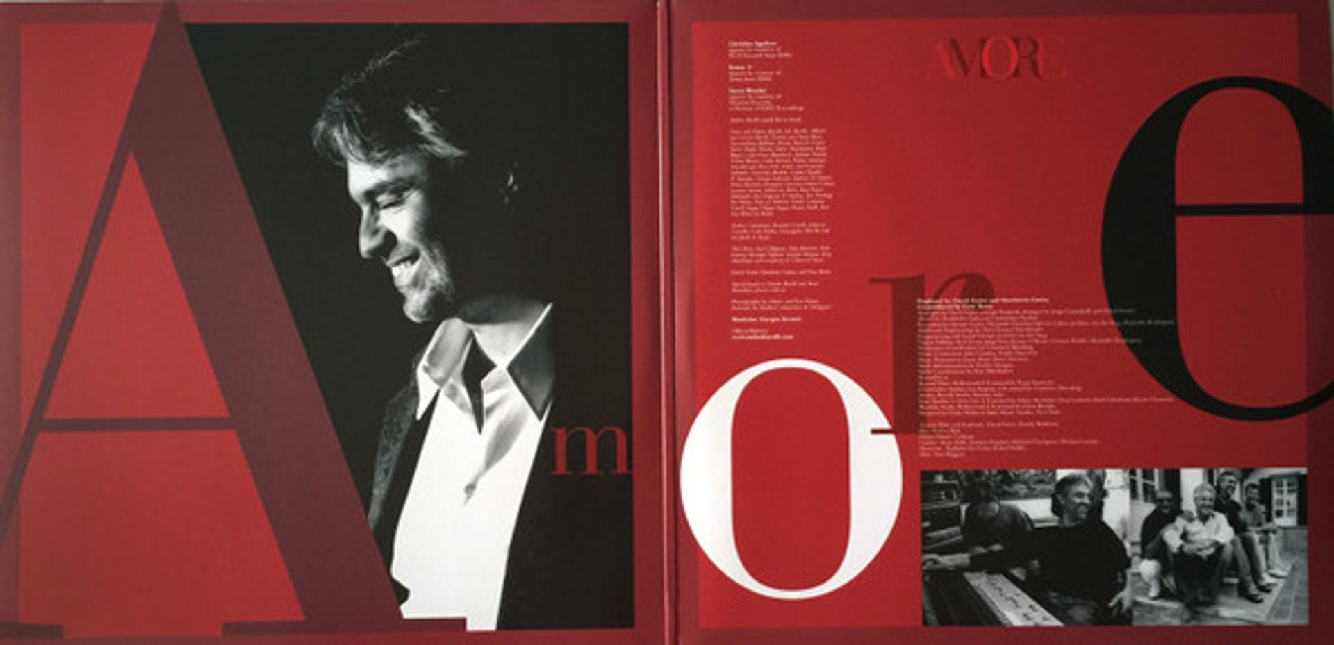 Back Cover: Andrea Bocelli – Amore Vinyl LP | Relix