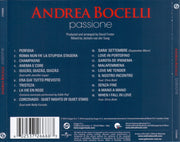 Back Cover: Andrea Bocelli – Passione (Deluxe Edition CD) CD | Relix