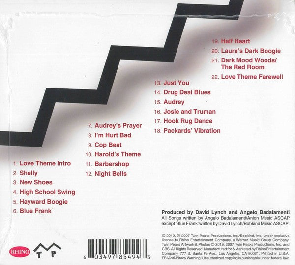 Back Cover: Angelo Badalamenti – Twin Peaks: Season Two Music And More CD | Relix