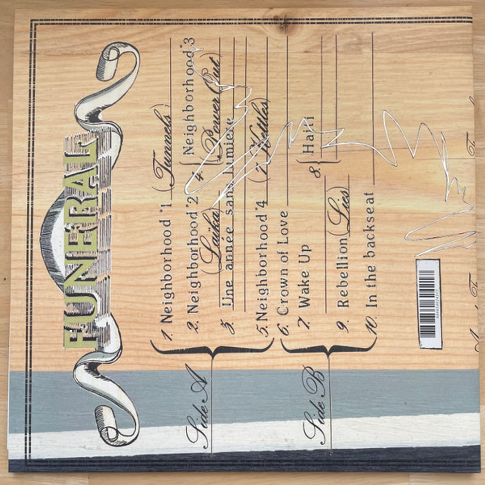 Back Cover: Arcade Fire – Funeral Vinyl LP | Relix