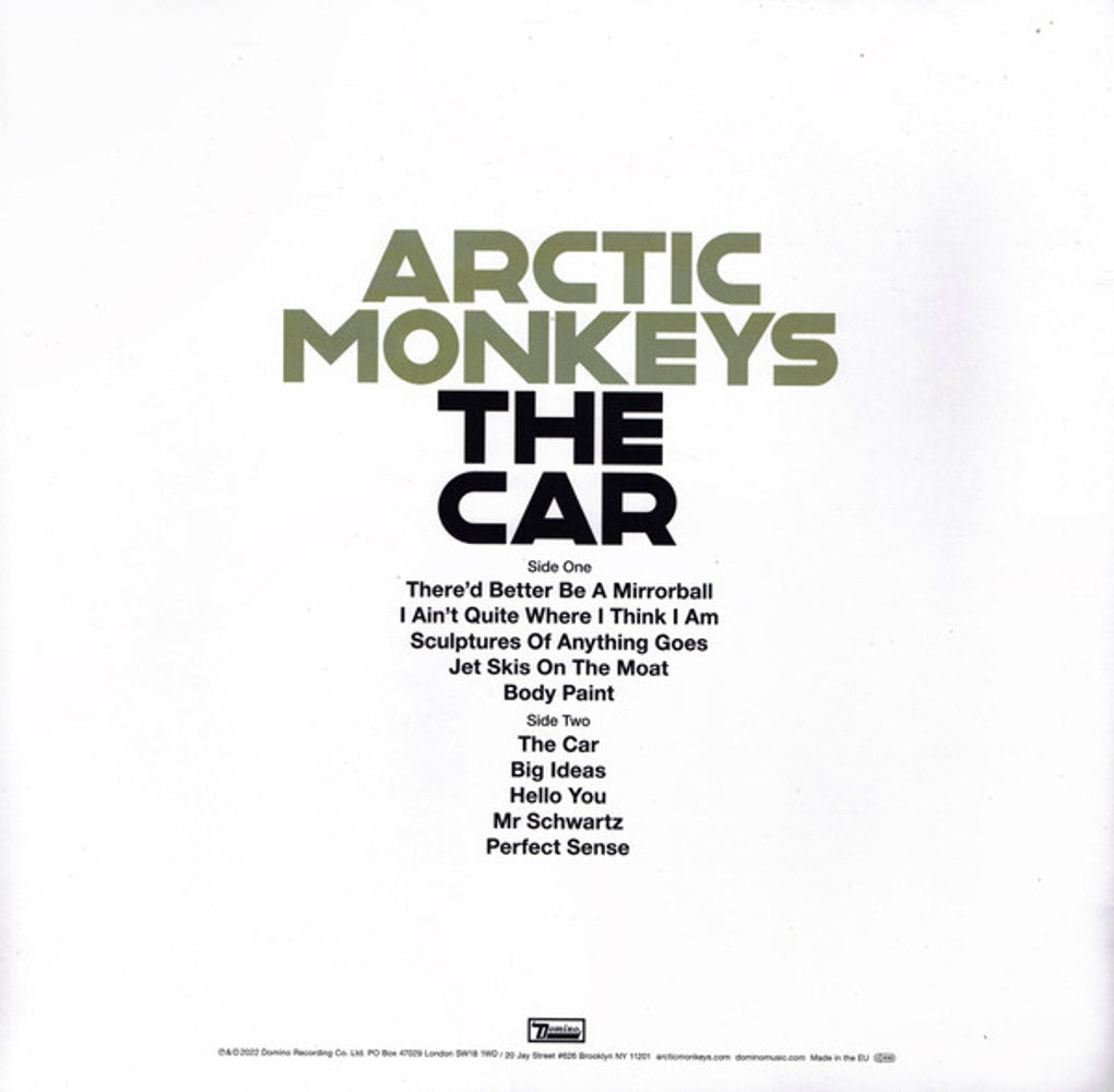 Back Cover: Arctic Monkeys – The Car (LP Vinyl) Vinyl LP | Relix