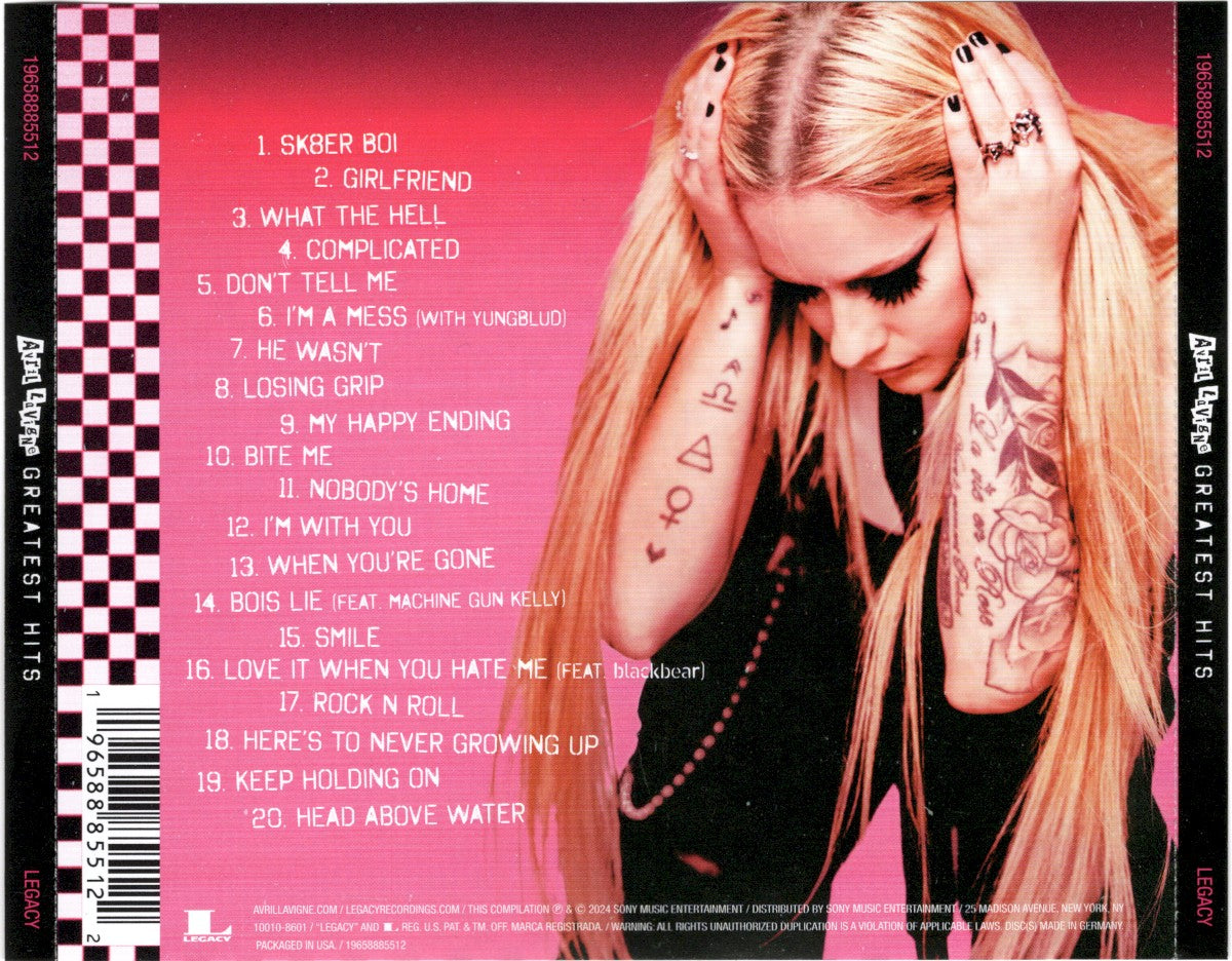 Back Cover: Avril Lavigne – Greatest Hits CD | Relix