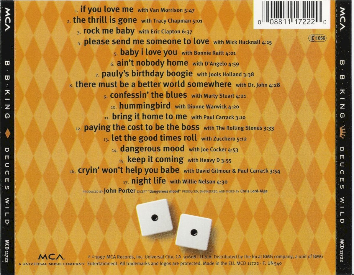 Back Cover: B.B. King – Deuces Wild Vinyl LP | Relix