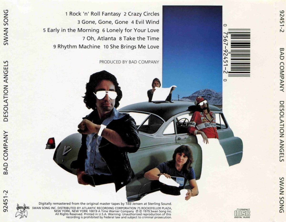 Back Cover: Bad Company – Desolation Angels CD | Relix