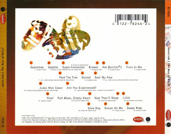 Back Cover: Belly – Sweet Ride: The Best Of Belly CD | Relix