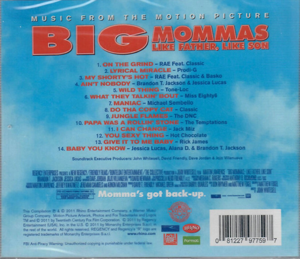 Back Cover: Big Mommas Like Father Like Son/OST – Big Mommas: Like Father, Like Son (Original Soundtrack CD) CD | Relix