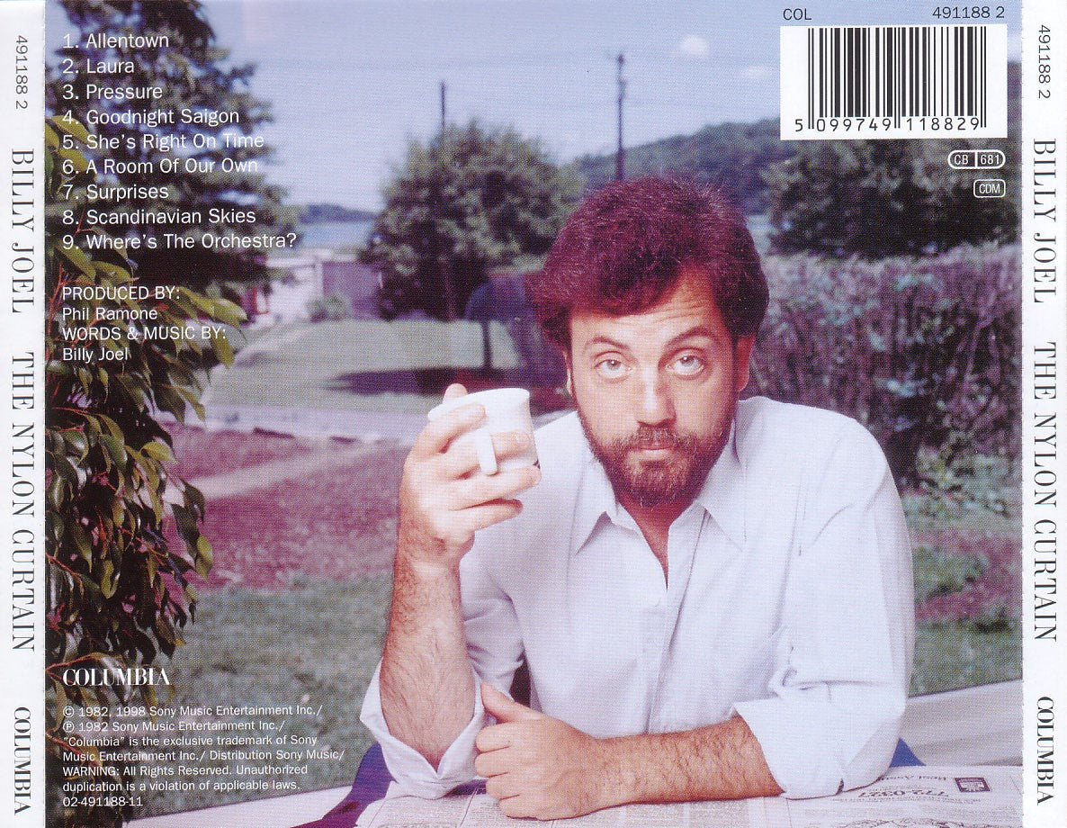 Back Cover: Billy Joel – The Nylon Curtain Vinyl LP | Relix