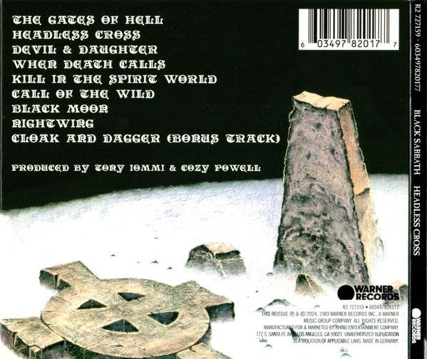 Back Cover: Black Sabbath – Headless Cross (2024 Remaster CD) CD | Relix