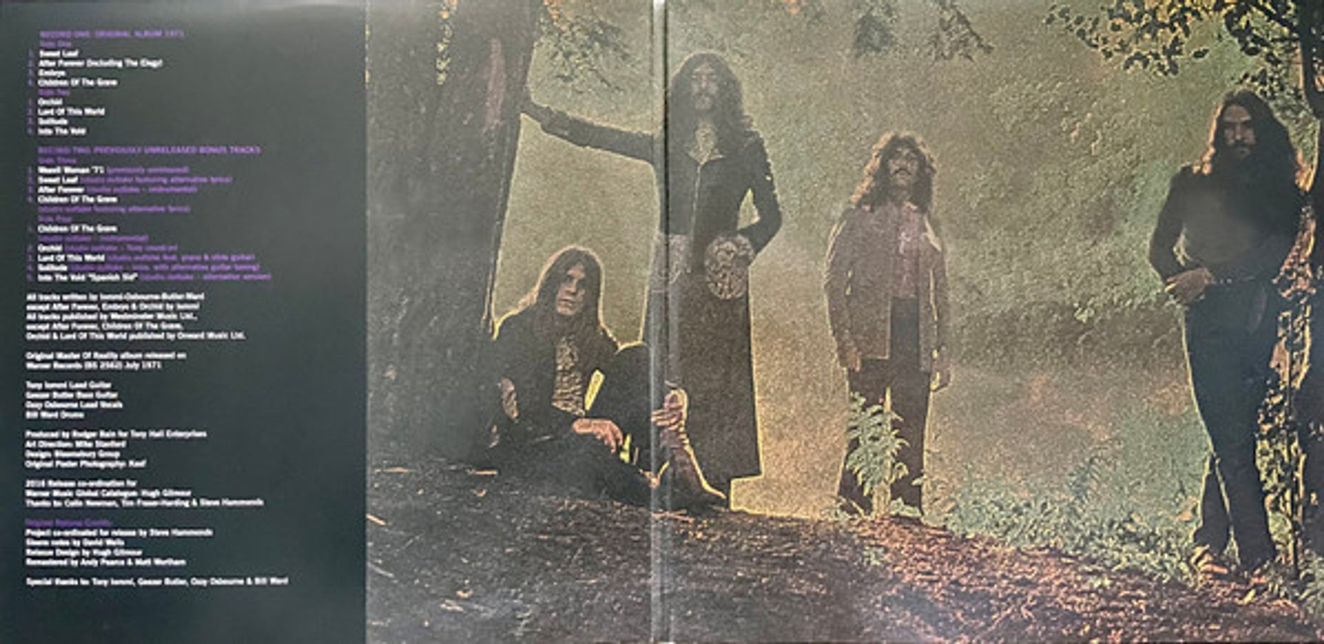 Back Cover: Black Sabbath – Master Of Reality: Deluxe Edition (2-LP Vinyl) Vinyl LP | Relix