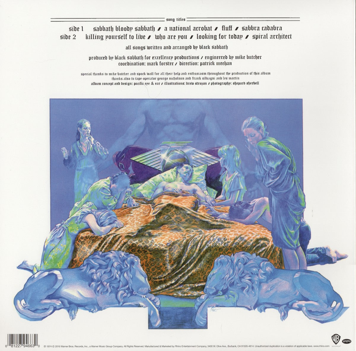 Back Cover: Black Sabbath – Sabbath Bloody Sabbath (180 Gram Limited Edition LP Vinyl) Vinyl LP | Relix