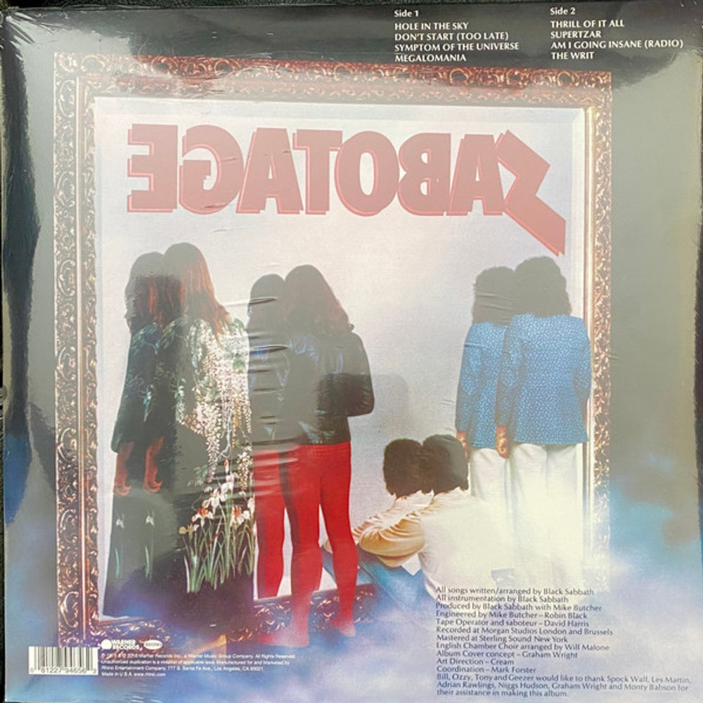 Back Cover: Black Sabbath – Sabotage (180 Gram Limited Edition LP Vinyl) Vinyl LP | Relix