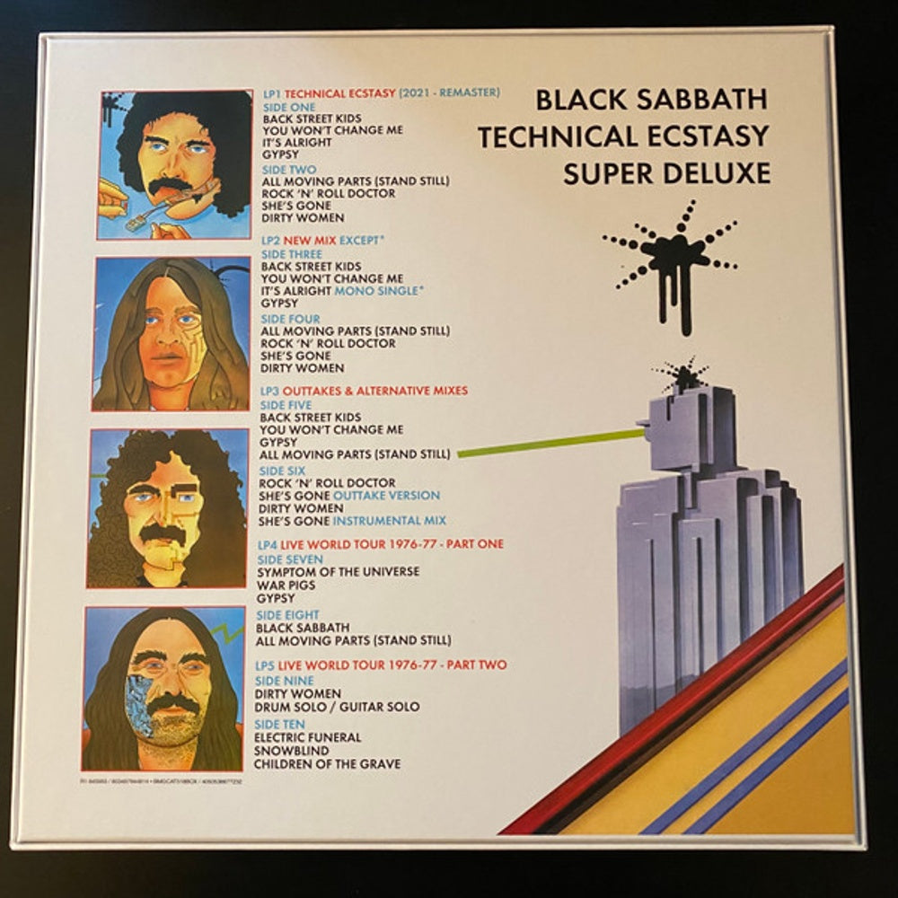 Back Cover: Black Sabbath – Technical Ecstasy: Super Deluxe Edition Vinyl LP | Relix