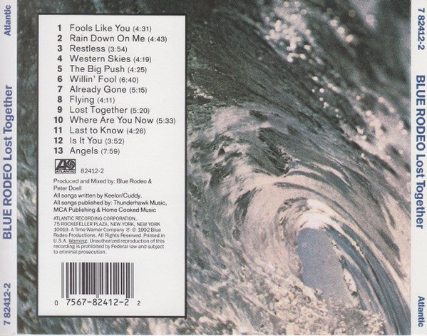 Back Cover: Blue Rodeo – Lost Together CD | Relix