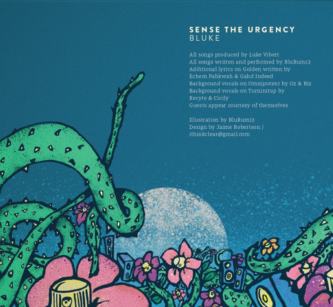 Back Cover: Bluke – Sense The Urgency Vinyl LP | Relix