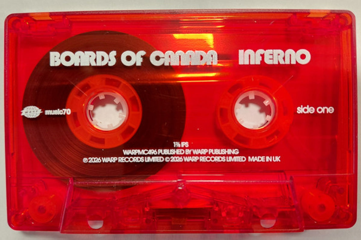 Back Cover: Boards Of Canada – Inferno - Transparent Red Cassette (Colc, Red Cassette) Cassette | Relix