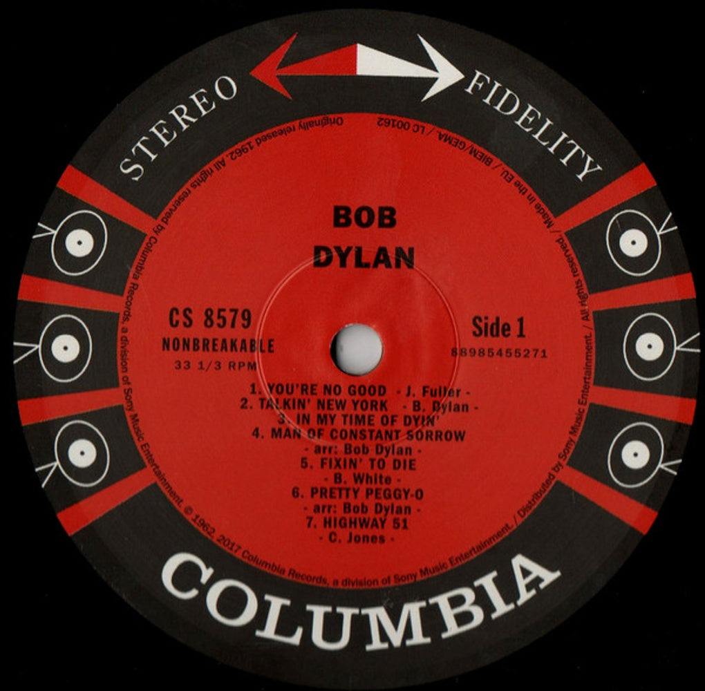 Back Cover: Bob Dylan – Bob Dylan (Import LP Vinyl) Vinyl LP | Relix