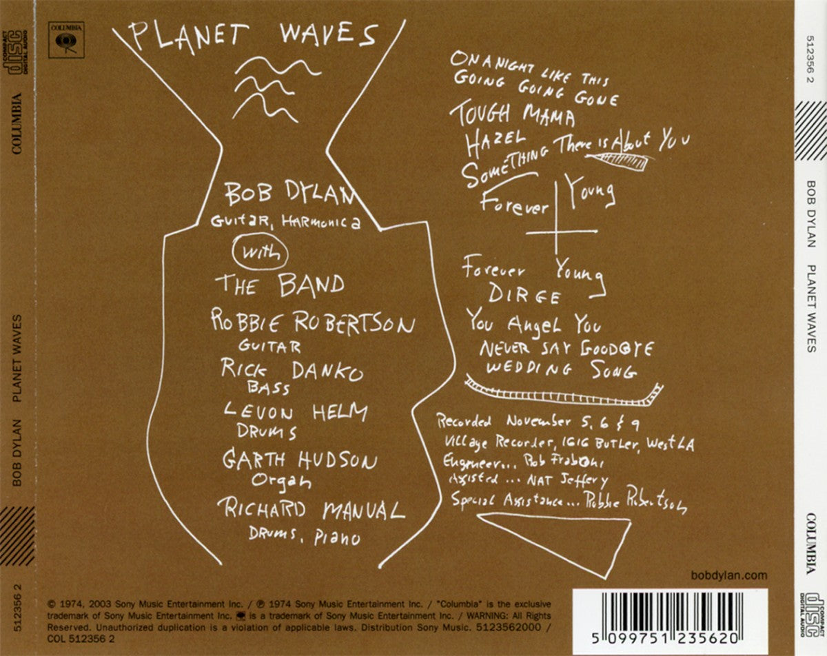 Back Cover: Bob Dylan – Planet Waves Vinyl LP | Relix