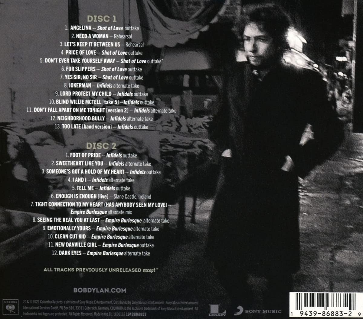 Back Cover: Bob Dylan – Springtime In New York: The Bootleg Series Vol. 16 (1980-1985 2-CD) CD | Relix