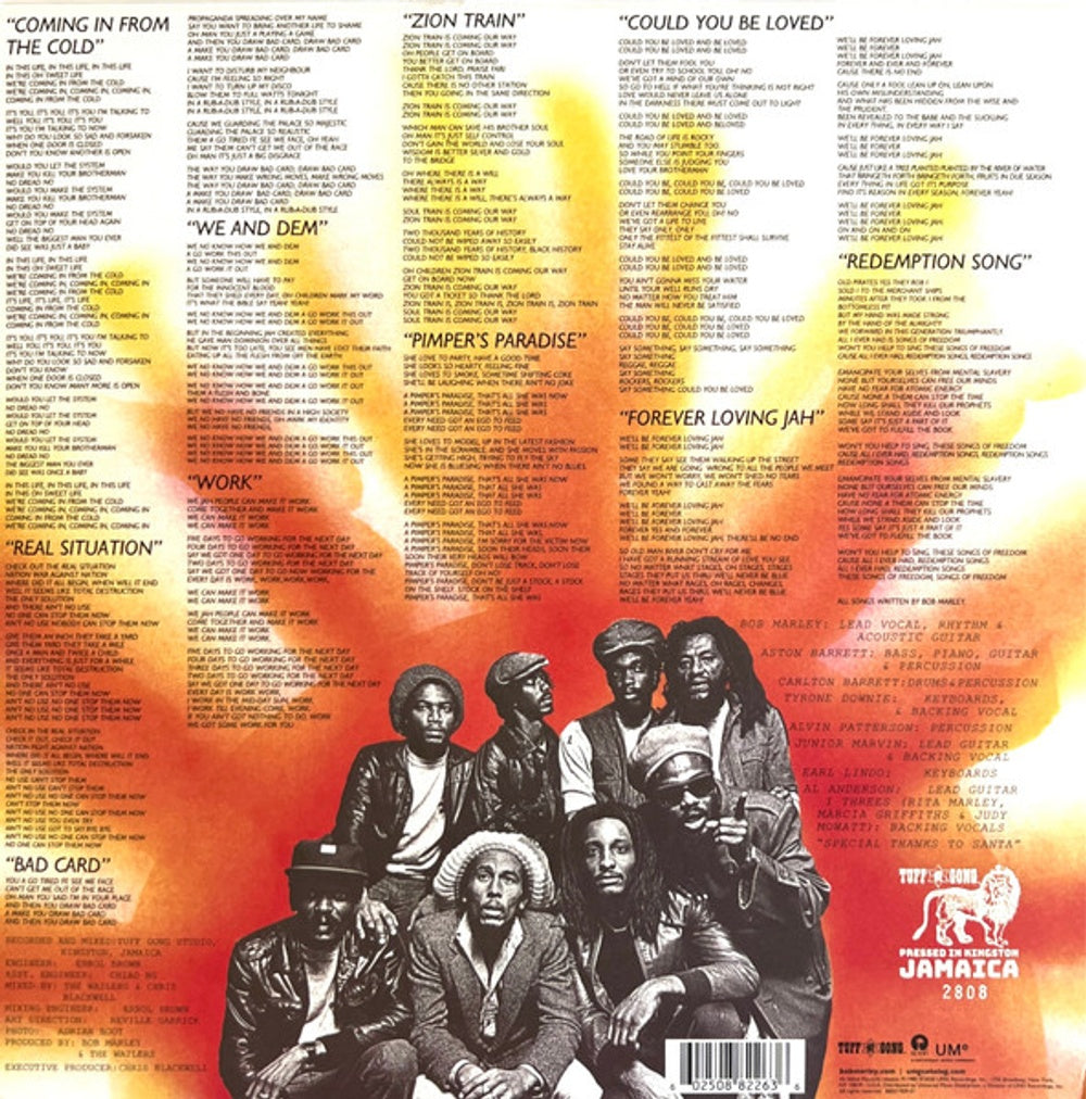 Back Cover: Bob Marley & The Wailers – Uprising: Original Jamaican Version (Limited Edition LP Vinyl) Vinyl LP | Relix