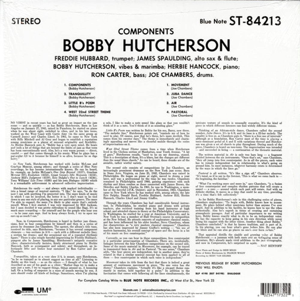 Back Cover: Bobby Hutcherson – Components Vinyl LP | Relix