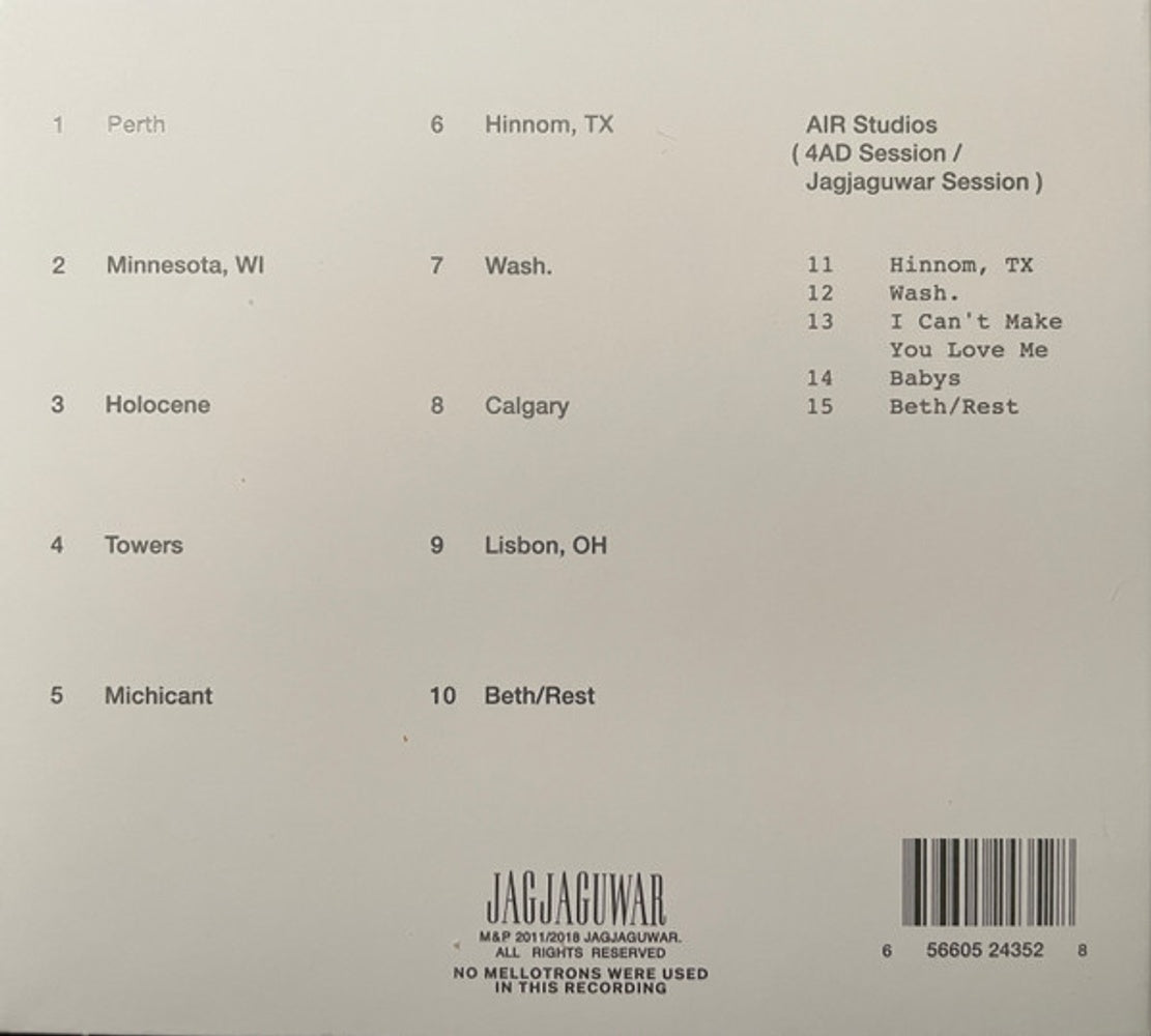 Back Cover: Bon Iver – Bon Iver: 10th Anniversary Edition CD | Relix
