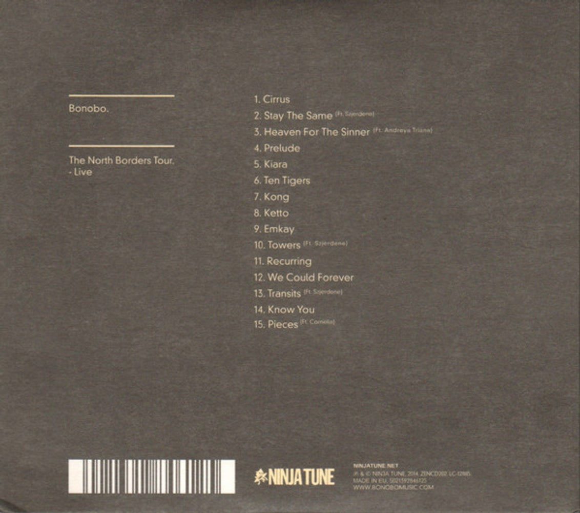 Back Cover: Bonobo – North Borders Tour: Live CD | Relix