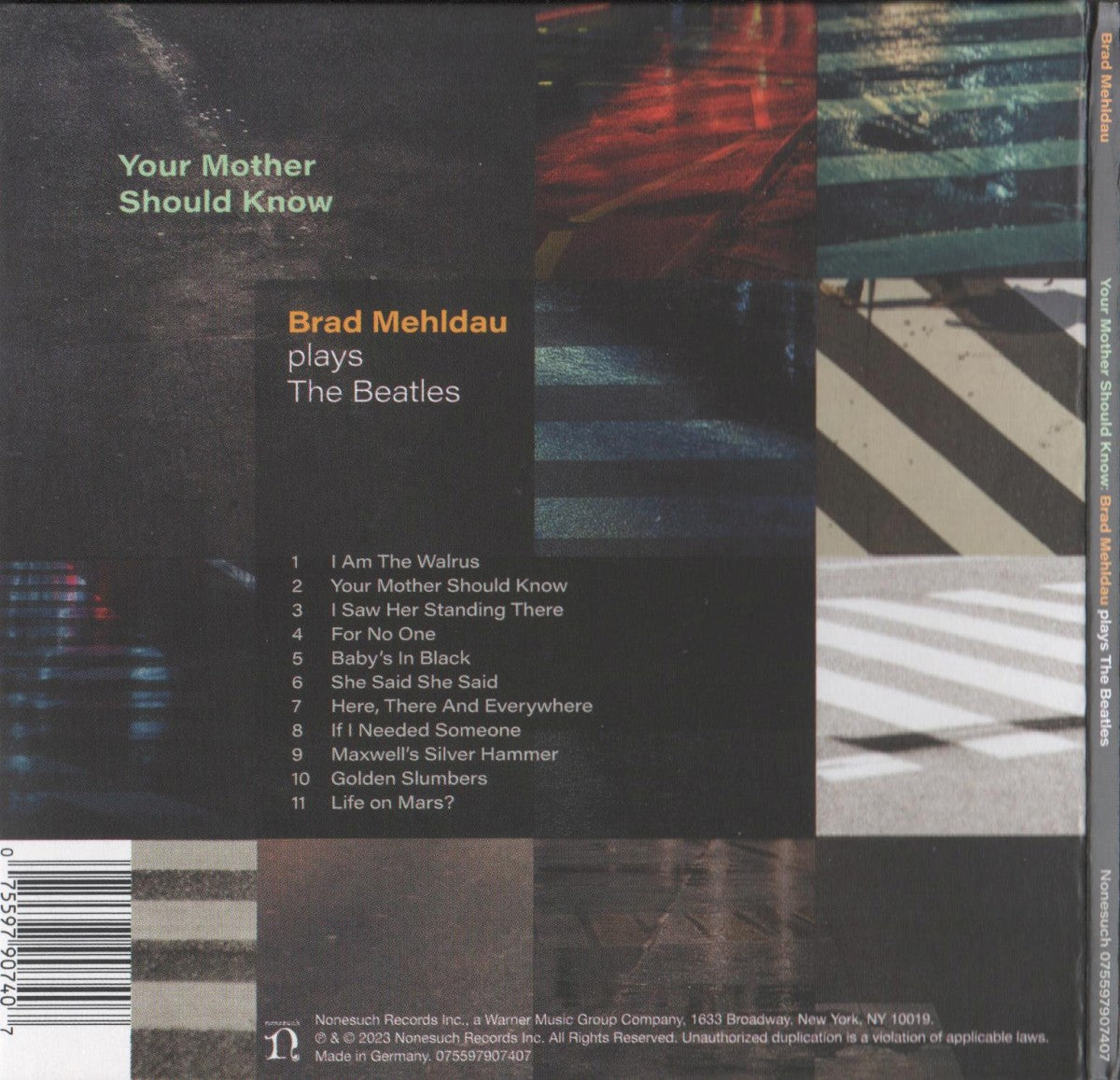 Back Cover: Brad Mehldau – Your Mother Should Know: Brad Mehldau Plays The Beatles CD | Relix