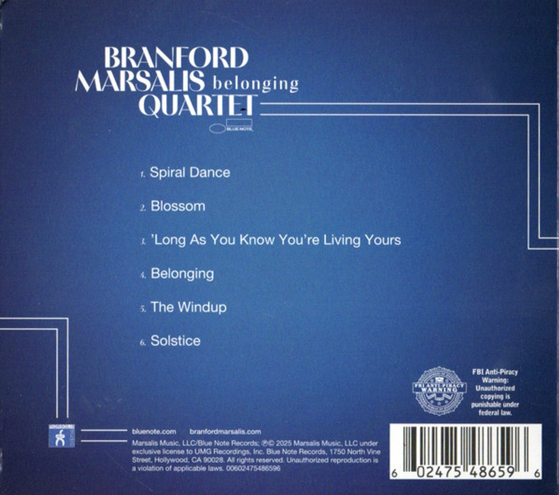 Back Cover: Branford Marsalis – Belonging CD | Relix
